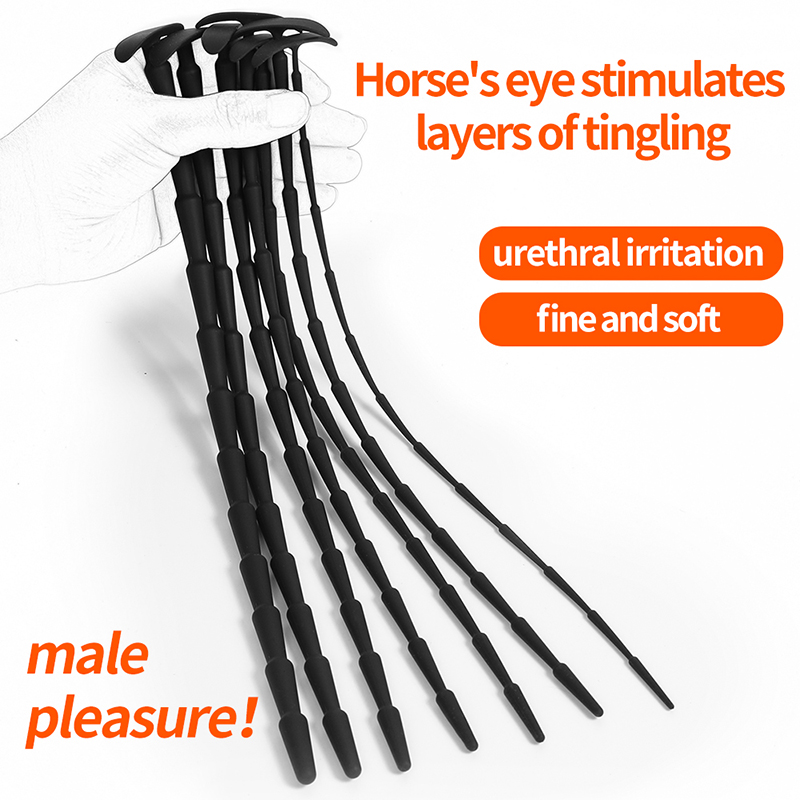 Lunge Line Horse - Tapón uretral largo de silicona suave,