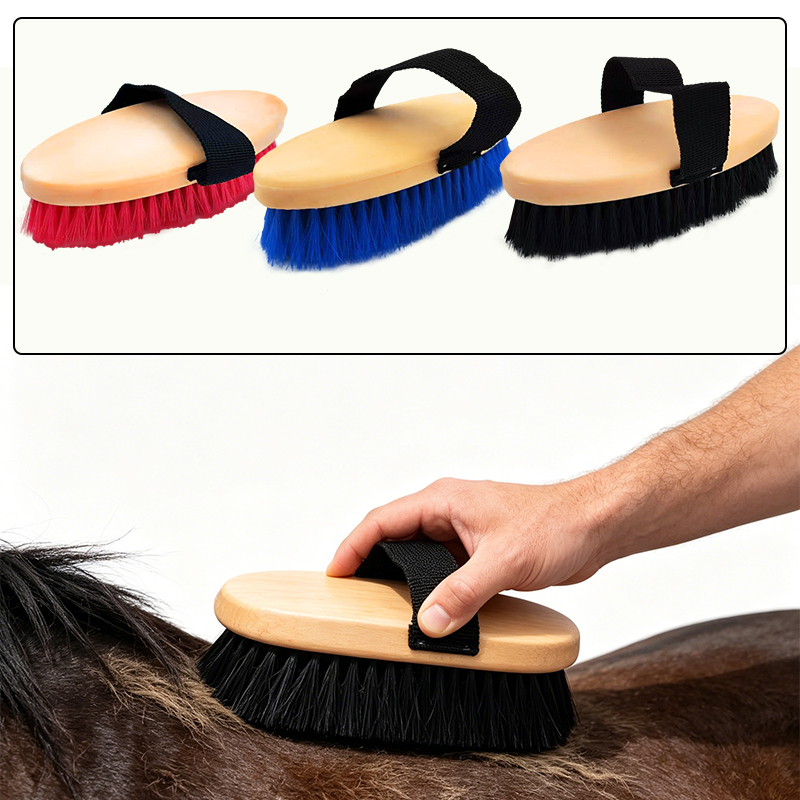 Grooming Kit Horse - Cepillo elíptico para el cuidado del