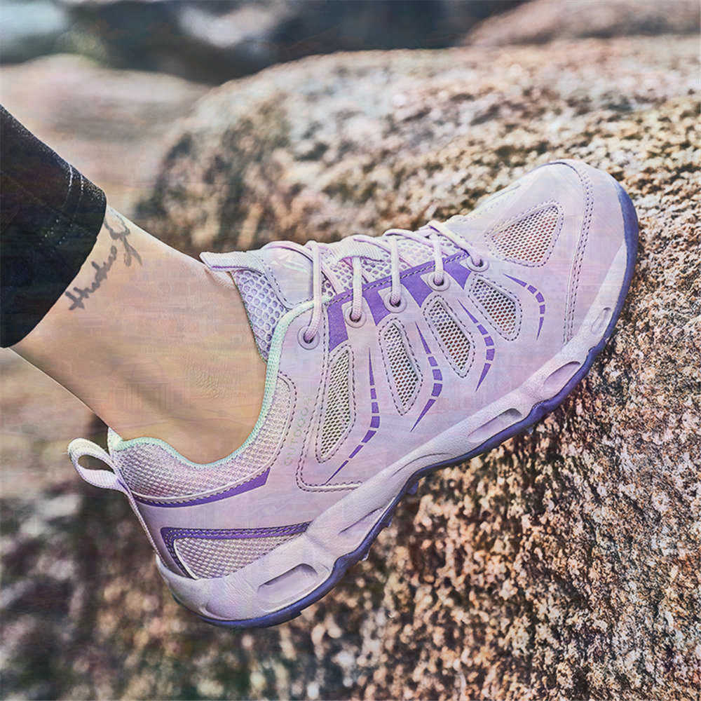 Outdoor Sport Brand Shoes - Zapatillas Sumer con punta redonda plateadas,