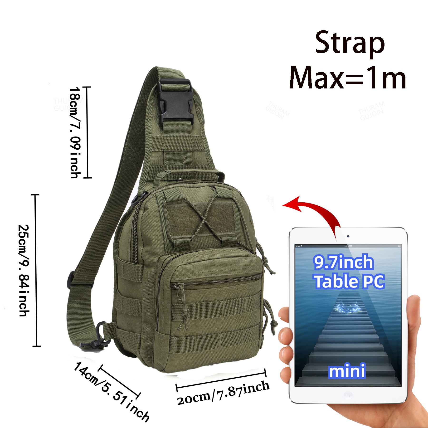 THURAM Mochila táctica para ex - Outdoor Sport Bag reseña y precio