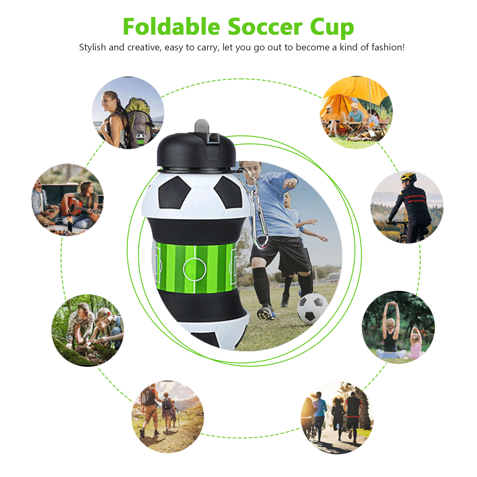 Botella de agua plegable de 55 - Outdoor Sport Field reseña y precio